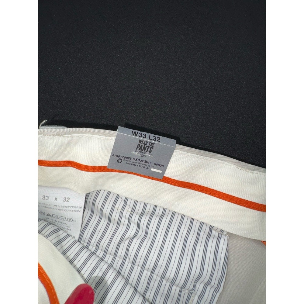 NWT Dockers Mens D1 Slim Fit Flat Front Tan Khaki Pants Size 33x32 - Picture 8 of 14